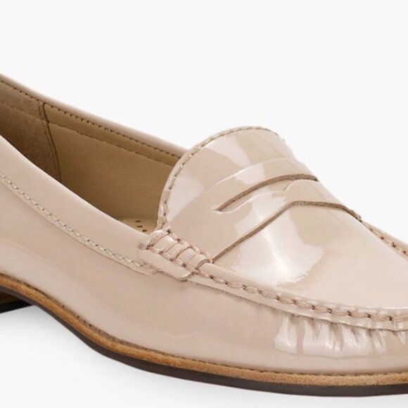 Almost new rose beige almond toe penny loafer Browns Size 7. - Picture 2 of 9